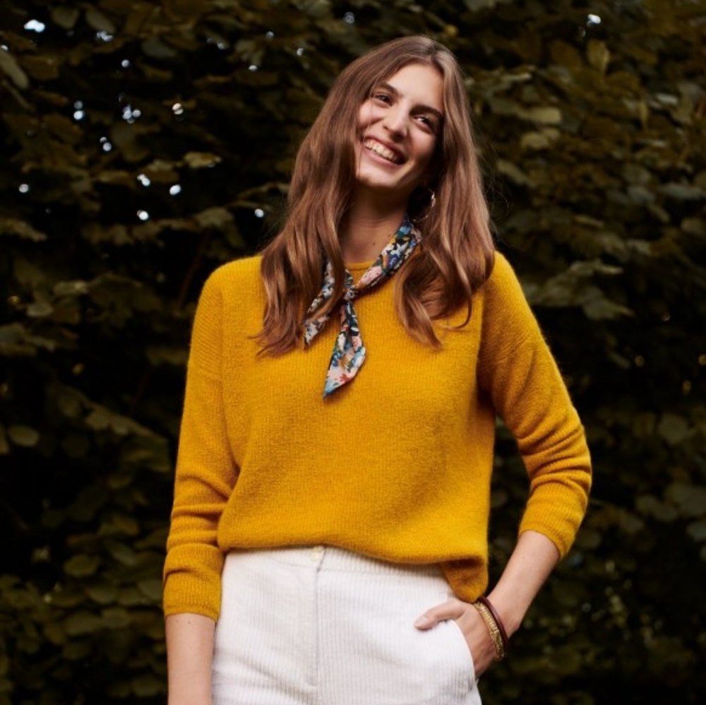 EUC Sezane Gaspard mustard size L